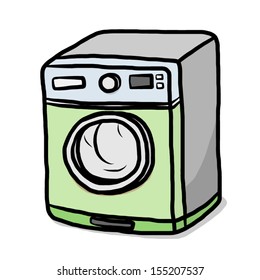 washing machine / cartoon vector and illustration, isolated on white background.