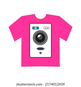 washing machine character mascot vector illustration, suitable for icons, mascots, advertisements, brochures, posters, logos, laundry, etc