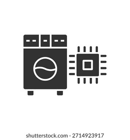 Washing Machine Chip Icon Sign Symbol