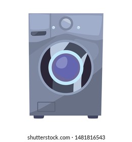 washing machine cleaning supply on white background