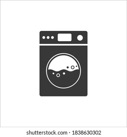 Washing machine for washing cloth. Vector