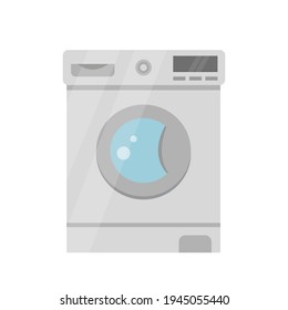 Washing machine in color. Isolated on a white background