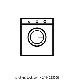 washing machine contour icon vector image