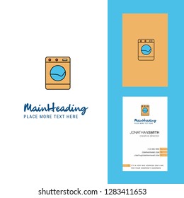 Washing machine  Creative Logo and business card. vertical Design Vector