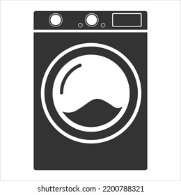 Washing machine design illustration. a simply design with black color