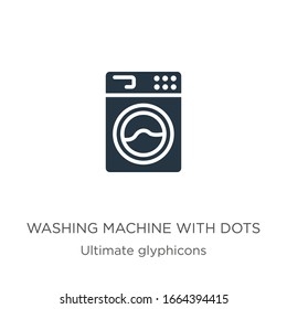 Washing machine with dots icon vector. Trendy flat washing machine with dots icon from ultimate glyphicons collection isolated on white background. Vector illustration can be used for web and mobile 