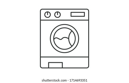Washing machine, dress, interior, service, laundry, wash, clean, clothes free vector icon
