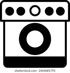 A Washing machine and dryer icon illustration in line style