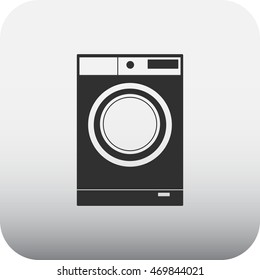 Washing machine electronic sign simple icon on  background