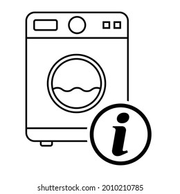 Washing machine equipment, Electric washer laundry icon, wash symbol clothes, vector illustration background .