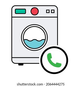 Washing machine equipment, Electric washer laundry icon, wash symbol clothes, vector illustration background .