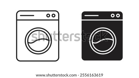 Washing machine Filled flat icons set for apps and web ui designs.
