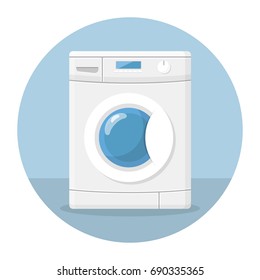 washing machine flat design icon
