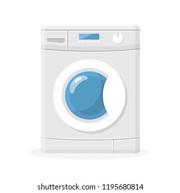 washing machine flat design isolated on white background