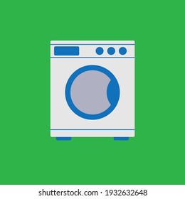 Washing machine. Flat design, vector.