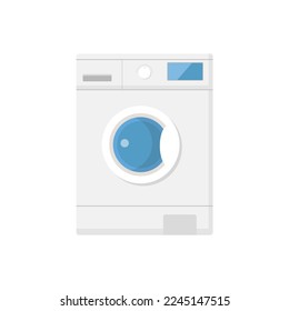 washing machine flat design vector illustration. Laundry service room vector illustration.