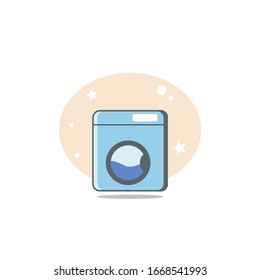 Elemento de diseño de icono plano de lavadora