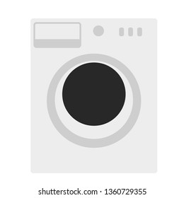 Washing machine flat illustration on white