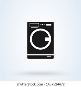 Washing machine flat. Simple vector modern icon design illustration.