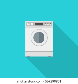 Washing machine in flat style