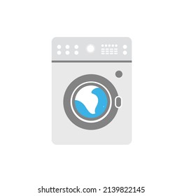 Washing machine. Flat style. laundry Washer for clothes illustration. Vector.