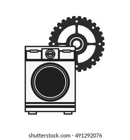 washing machine and gear icon