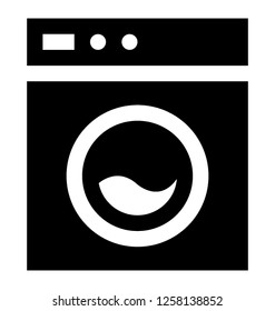 Washing machine glyph icon