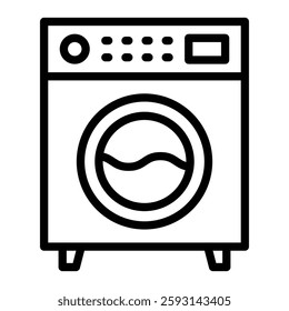 Washing Machine Glyph Icon Design For Personal nad Commercial Use