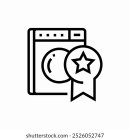 washing machine guarante icon sign vector