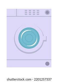 Equipo doméstico de lavadora. Ilustración del vector