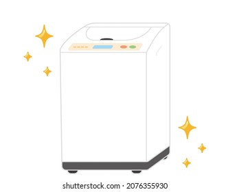 Washing machine. Home appliances. Simple illustration.