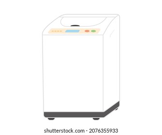  Lavadora. Aparatos domésticos. Ilustración simple.