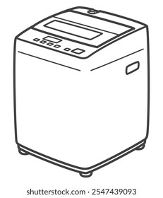 Washing machine. Home appliances. Vector illustration.