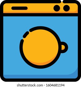 Washing machine home electronic icon illustration