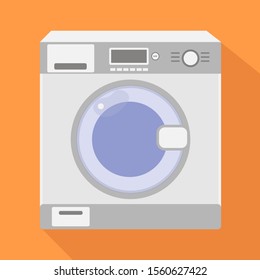 Washing machine, household appliances. Vector illustration.