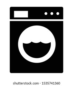 Washing machine icon appliances symbol flat isolated