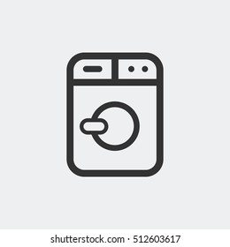 Washing machine icon black