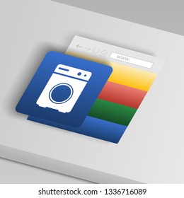 washing machine icon. From collection button icons