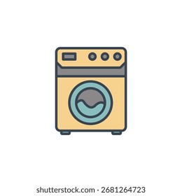 colección del icono de la lavadora. Estilo del diseño con el fondo