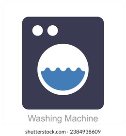 Washing Machine and machine icon concept