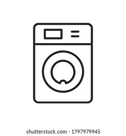 washing machine icon design black vector