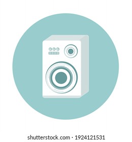 Washing machine icon design. Can be applied to the design of a laundry business banner or brochure or some sort of button sign for laundry services.