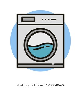 Diseño de iconos de lavadora. Ilustración del vector de lavaparabrisas