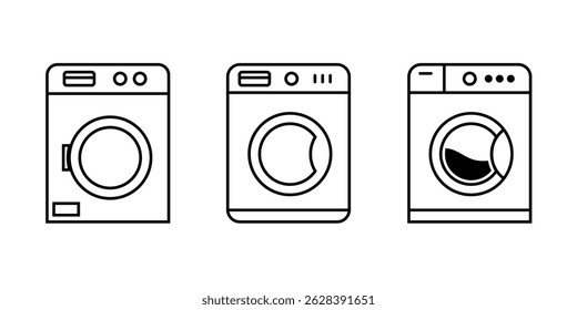 Washing machine icon design template. Trendy style, vector eps 10