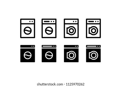 Washing Machine Icon Design Vector Symbol Clothes