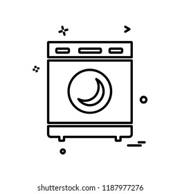 Washing machine icon design vector 