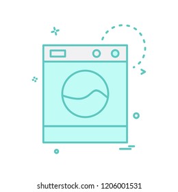 Washing machine icon design vector