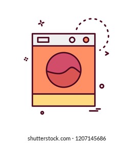 Washing machine icon design vector