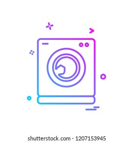 Washing machine icon design vector