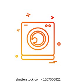 Washing machine icon design vector